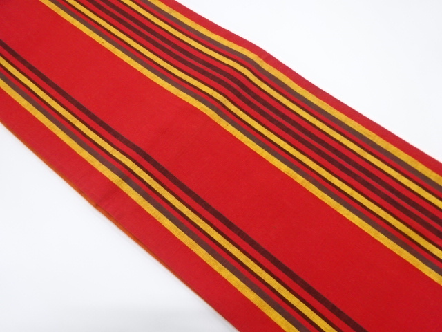 JAPANESE KIMONO / VINTAGE FUKURO OBI / SILK / WOVEN STRIPE